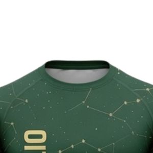 Dark Green Long Sleeve Compression <b>Shirt</b> Constellation Print Athletic Training Gym Workout Breathable Sublimated Sportswear - Product Image 5