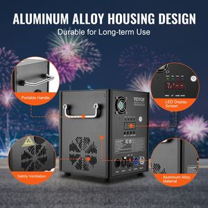 Paquete de 2 Máquinas de Chispas Frías de 500W con Controladores de Fuegos Artificiales, Altura Ajustable de 6.6-13 pies, Equipo de Iluminación de Escenario DMX Avanzado - Product Image 5
