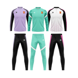 Conjunto de Chaqueta y Pantalón con Cierre de Cremallera para Club de Fútbol, Nueva Temporada, Color Azul Marino, para Hombre, Transpirable, de Secado Rápido, 100% Poliéster, para Entrenamiento y Calentamiento - Product Image 5