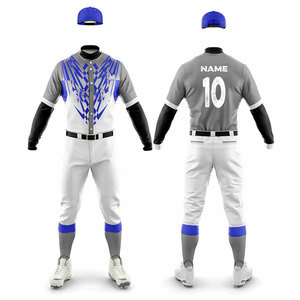 <b>Baseball</b> Uniform Player Practice Wear Kits Full Sublimated Design Lightweight Mesh Polyester Anti-Bacterial Multi Color Uniform - Product Image 1