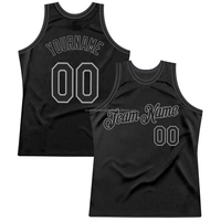 Camiseta de Baloncesto Negra Personalizada con Nombre y Número del Equipo, Sublimada, para Adultos, de Malla Transpirable