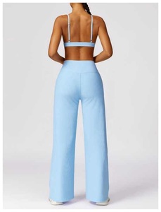 Leggings évasés côtelés sans couture pour femme, coupe bootcut, taille haute, motif léopard, en tissu polyester/nylon, pour tenues de créateur - Product Image 6