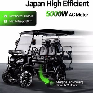 5000W AC Motor Golf Cart 18 Inch Off-Road Tires Independent Suspension 48V 5000W AC Motor Electric Golf Cart Golf Golf Trolleys - Product Image 1