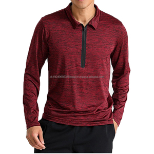 Custom Men's Half <b>Zip</b> Long Sleeve Running T <b>Shirt</b> - Product Image 4
