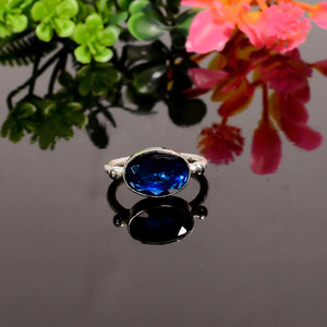 Tanzanite Gemstone <b>Ring</b> 925 Sterling Silver Blue Topaz <b>Ring</b> Handmade Jewelry Dainty <b>Statement</b> <b>Ring</b> For Her - Product Image 3
