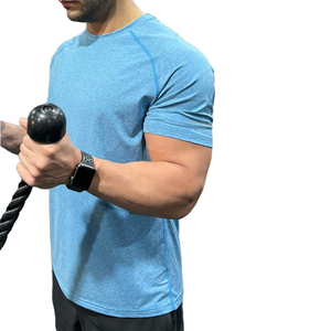 Camiseta Deportiva de Verano para Hombre, Talla Adulto, Lisa, de Manga Corta, Secado Rápido, Cuello Redondo, Informal - Product Image 2