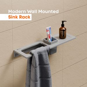 Organisateur de comptoir de salle de bain moderne, résistant à l'eau, pour ranger les brosses à dents, le savon et les accessoires de soin de la peau - Product Image 2