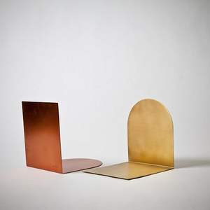 Stylish Metal Bookends For Home Library <b>Study</b> Room <b>Desk</b> Book Arrangement Support System - Product Image 3