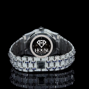 Reloj de Lujo con Diamantes Moissanite, Acero Inoxidable, Estilo Hip Hop, Cuarzo, Esfera Redonda, Reloj de Pulsera para Hombre, Regalo - Product Image 3