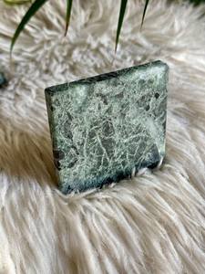 Ensemble de sous-verres carrés en marbre vert du Guatemala faits à la main, sous-verres en pierre naturelle, décoration de table pour la maison - Product Image 6