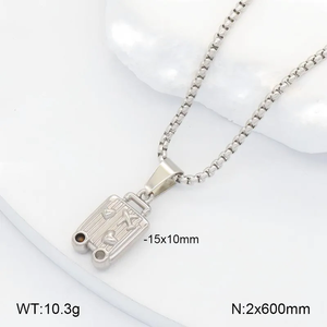 Colgante navideño clásico con diseño de animal para collar en acero inoxidable 304 con baño de oro de 18 quilates y cadena tipo box. - Product Image 3