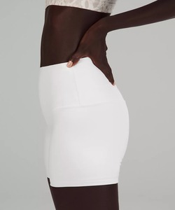 PORTACE ENTERPRISES Women's White Mid <b>Waist</b> Knitted Polyester Sport Shorts <b>Skirt</b> Breathable <b>Elastic</b> <b>Waist</b> Regular Fit Solid - Product Image 1