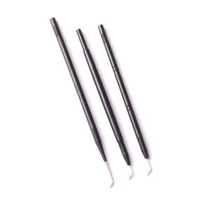 High Quality Customized Logo Eyelash Separating Tool Lightweight Stainless Steel Serrated Needle Lash Comb with Pointed Tip - Product Image 4