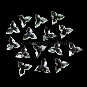 Natural Crystal <b>Quartz</b> Ninja Star Shape Hand Carved Gemstone Beads For Jewelry Making 12mm <b>Clear</b> <b>Quartz</b> Briolette Charms Bulk - Product Image 4