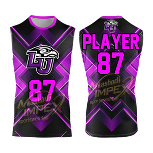 Pure Youth Custom Full Sublimation Lightning 7 v 7 <b>Compression</b> Jersey Streetwear Skull 7v7 Flag Football Jersey - Product Image 2
