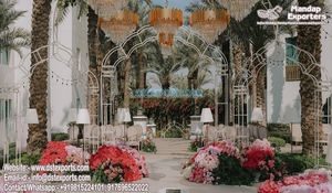 ซุ้มโลหะสำหรับตกแต่งงานแต่งงานที่สวยงามอุปกรณ์เสริมซุ้มโลหะสีทองสำหรับตกแต่งงานแต่งงาน - Product Image 2