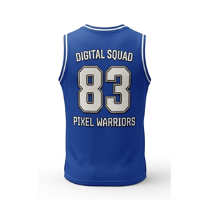 Maillot de basket-ball en mesh imprimé avec le nom et le numéro de l'équipe, léger, sans manches, dernier design, uniforme d'équipe. - Product Image 4