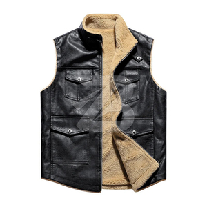 Colección Otoño Invierno, Chaleco Cálido para Hombre, Grueso y Afelpado, Cómodo, Transpirable, Moderno y Versátil, Chaquetas de Cuero de Caballo - Product Image 6