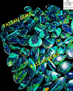 FAIJAN GEMS Pierres précieuses naturelles en vrac d'azurite et de malachite de haute qualité pour la fabrication de bijoux, toutes formes mélangées, certifiées - Product Image 6