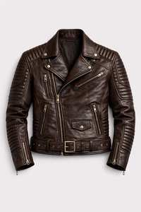 Veste en cuir, logo personnalisé, couleur personnalisée, taille personnalisée, streetwear, produit de haute qualité, col montant, lin et coton. - Product Image 6