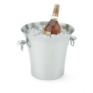 Cubo de hielo de acero inoxidable, redondo, resistente al óxido, diseño clásico, para enfriar bebidas en fiestas, uso en bares y hoteles. - Product Image 5