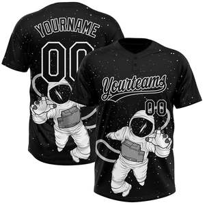 Camiseta de Béisbol Personalizada con Estampado de Astronauta, Impresión por Transferencia de Calor, Unisex, Absorbe la Humedad, 140g, Poliéster, Ropa Deportiva - Product Image 1