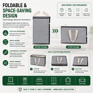 กล่องเก็บเสื้อผ้าแบบพับได้ - Product Image 2