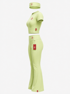 Conjunto de 3 Piezas para Mujer, Verano, con Top, Leggings y Diadema, Tela Suave y Elástica, Secado Rápido y Transpirable, para Gimnasio, Yoga, Correr, Uso Diario - Product Image 3