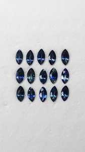 Saphir bleu turquoise naturel, taille marquise, calibré, pierre précieuse en vrac par pièce pour la fabrication de bijoux, saphir en gros - Product Image 4