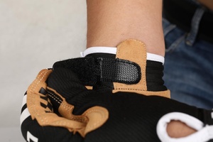 Gants de course Bad Company à doigts entiers, noirs, en PU, antidérapants, avec fermeture auto-agrippante, unisexes, pour motocross et cyclisme - Product Image 3
