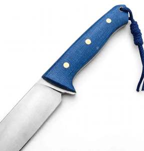 Herramienta Utilitaria de Exterior con Hoja Fija Personalizada al por Mayor con Mango de Micarta Azul - Product Image 5