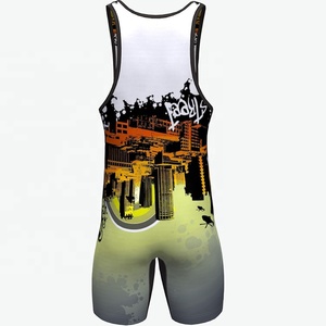Custom Sublimated Adults Wrestling Singlet Men's Sports Tank Top Quick Dry Front Logo Team Training Gear <b>Bodysuit</b> - Product Image 6