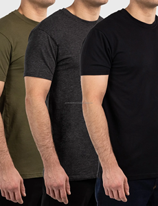 T-shirts personnalisés pour hommes en toile unie à col rond et manches courtes, séchage rapide, écologiques, avec logo imprimé, vente en gros - Product Image 2