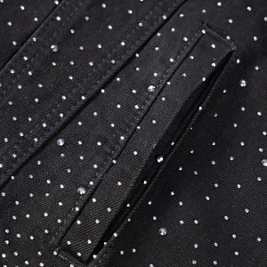 High-Quality Custom-Made Men's Denim <b>Rhinestone</b> <b>Jacket</b> with New Fashion Design Front Logo for Winter at Wholesale Price Haus Ind - Product Image 5