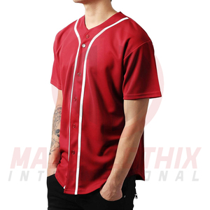 เสื้อเบสบอลแบบติดกระดุมด้านหน้าประสิทธิภาพสูง สวมใส่สบาย ระบายอากาศได้ดี เหมาะสำหรับการสร้างแบรนด์ทีม - Product Image 3