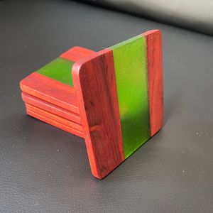 Creative <b>Epoxy</b> <b>Resin</b> And Wooden Coaster Acacia Custom Wood <b>Resin</b> Coaster For Tableware Decor & Kitchen Party Restaurant Use - Product Image 1