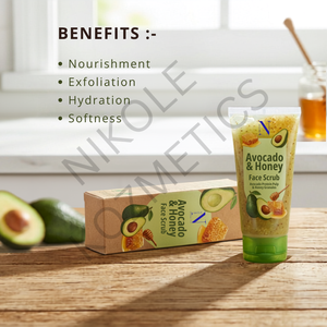 Exfoliante Facial de Gel de Miel y Aguacate - Exfoliación Suave, Limpieza Profunda, Hidratación y Nutrición para una Piel Suave, Radiante y Luminosa - Product Image 3