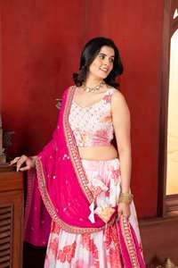 Bridal Lehenga Choli Princess Waistline O-Neck Floor-Length Tassel Embroidery Butterfly <b>Net</b> <b>Fabric</b> Eco-Friendly Modern Design - Product Image 5