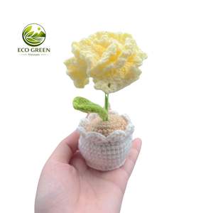 Maceta de Tulipanes Amigurumi Hecha a Mano, Decoración de Apoyo Emocional, Diseño Moderno Rústico, Florero Colgante o de Pie, Lindo Regalo Floral - Product Image 5