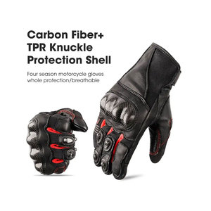 Guantes de Motocicleta para Hombre, Guantes de Cuero Transpirables de Verano, Servicio OEM Personalizado - Product Image 3