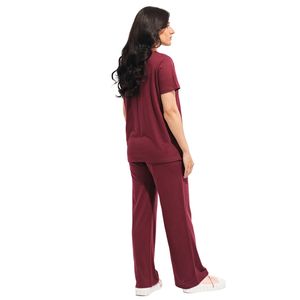 ชุดเสื้อยืดและกางเกงโยคะสำหรับผู้หญิง ผ้าเนื้อยืดระบายอากาศได้ดี สวมใส่สบาย เหมาะสำหรับออกกำลังกาย ชุดกีฬาทันสมัย - Product Image 2