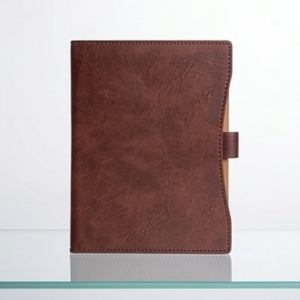 Carnet A5 en cuir PU avec rabat à bouton, organisateur professionnel multicolore avec logo personnalisé pour l'écriture au bureau - Product Image 1