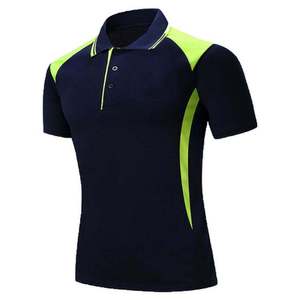 T-shirts d'uniforme scolaire et de travail pour hommes, logo personnalisé, 100% polyester, deux couleurs, coupe ajustée, vêtements de travail d'été, chemise pour hommes - Product Image 4