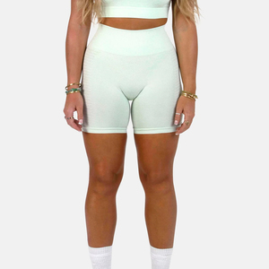 Shorts de sport respirants pour femmes, taille haute, coupe ajustée, pour fitness et yoga, avec ceinture élastique, noirs, pour la gym - Product Image 1