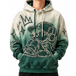 Mens Tie Dye <b>Hoodie</b> 100% Cotton Fleece Oversized Pullover Custom Apparel Custom Heavyweight Made To Order Private Label Supplier - Product Image 1