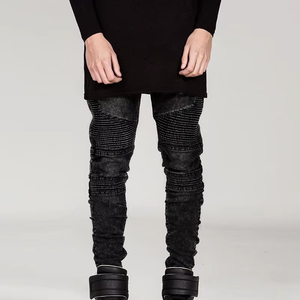 Jeans Ajustados para Hombre, Estilo Biker, Desgastados, Diseño Deshilachado, Corte Slim Fit - Product Image 2