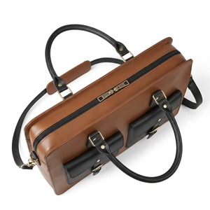 Maletín de Cuero PU Vintage Personalizado, Bolsa de Mensajero para Hombre, Bolso de Mano para Portátil de Lujo, Impermeable, Portafolio, Bandolera - Product Image 4
