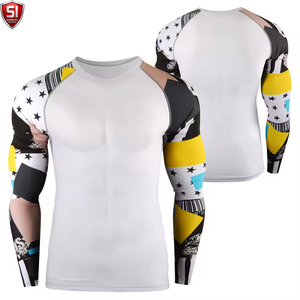 SI Unisex <b>Long</b> <b>Sleeve</b> <b>Compression</b> <b>Shirt</b> Sublimation Print Crew Neck Full <b>Sleeve</b> Sweat-Wicking Quick Dry Sports Bodysuit - Product Image 1