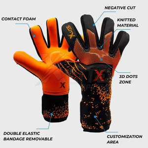 New Men Women Youth Football Soccer Goalkeeper Training Gloves Leather Palm Grip Full Finger Non-Slip for Practice <b>Games</b> - Product Image 3