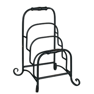 Oriental Iron Metal Plate Rack Black Finished Perfect For Kitchenware <b>Tabletop</b> Standing Multifunction Plate <b>Storage</b> Holder - Product Image 1